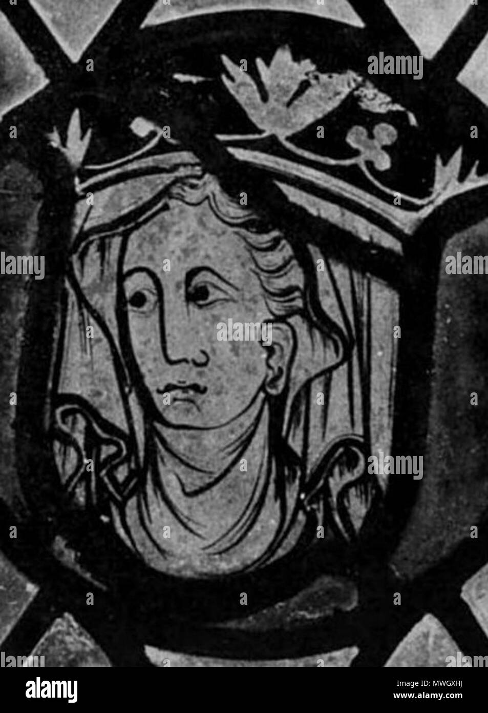 . Inglese: Margherita di Borgogna, Regina della Sicilia . Il XIII secolo. Anonimo 396 Marguerite Tonnerre Foto Stock