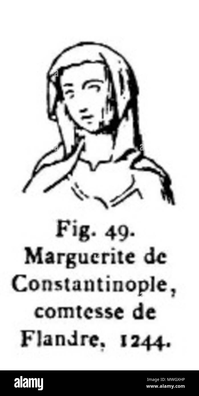 . Margaret II delle Fiandre . 1880. Germain Demay 396 Marguerite1244 Foto Stock