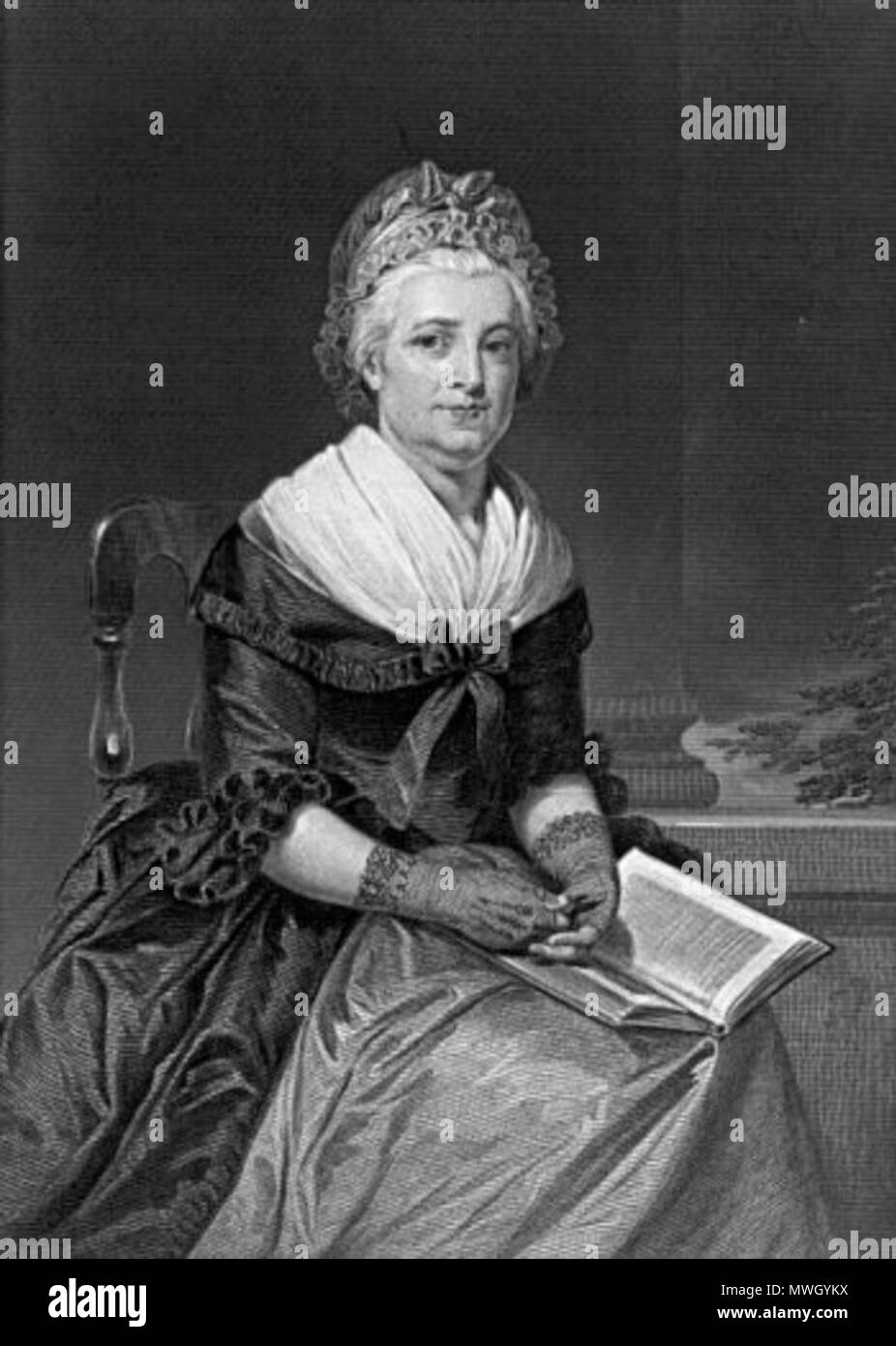 . Inglese: Martha Washington, First Lady degli Stati Uniti dal 1789 al 1797 durante il mandato presidenziale di suo marito, il Presidente George Washington . Il 31 maggio 2012. Sconosciuto 400 Martha Washington Foto Stock