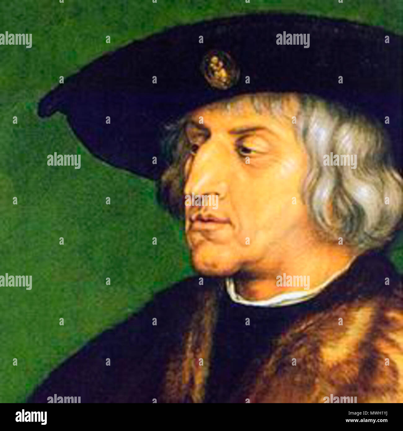 408 Massimiliano I da Dürer (dettaglio) Foto Stock