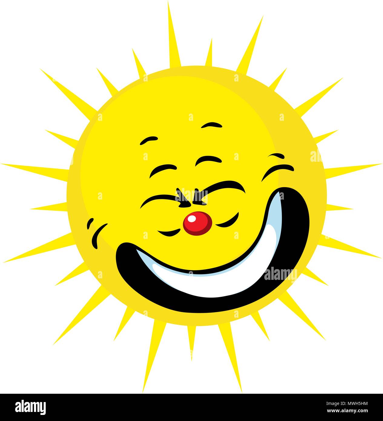 Carino sun sorridenti - illustrazione vettoriale Illustrazione Vettoriale