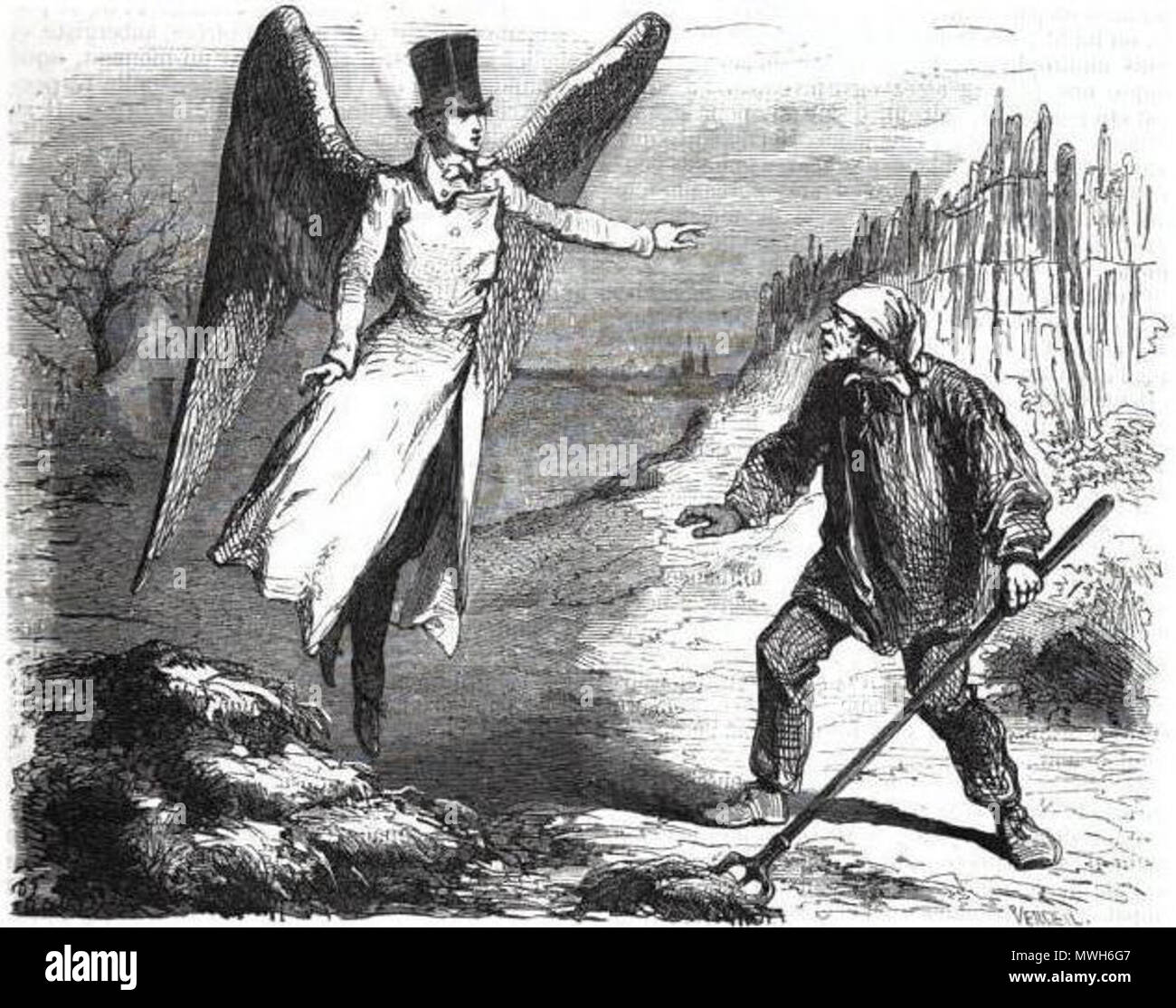 . "L'ange donc ordonne à Martin d'aller trouver le roi ..." . 1859. Sconosciuto 403 Martin, Thomas Foto Stock