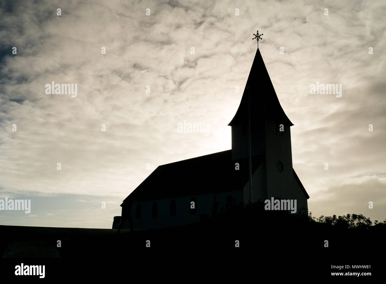 Chiesa islandese nel sud Foto Stock