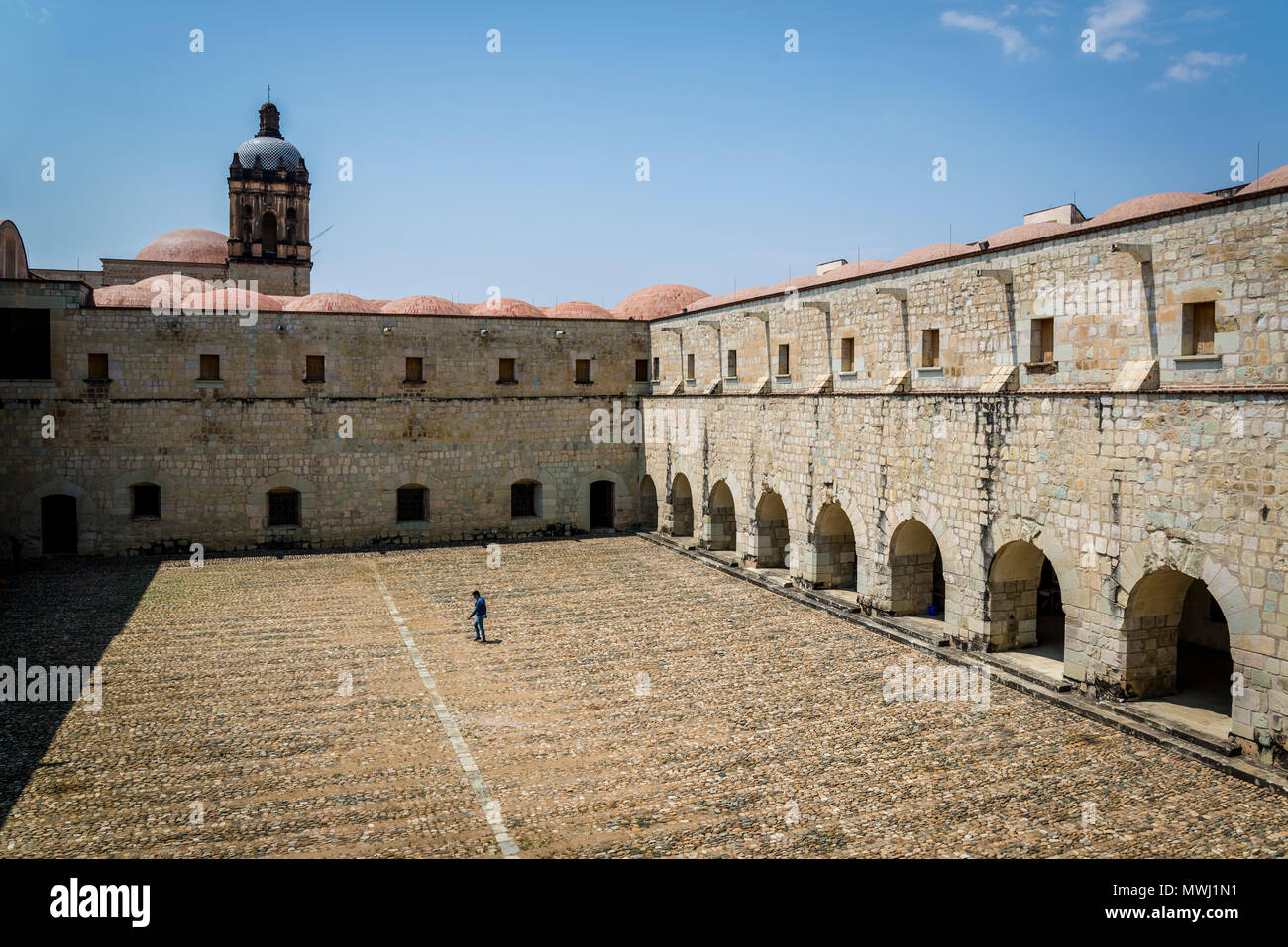 Museo delle Culture di Oaxaca, ex Santo Domingo de Guzman convento, uno dei cortili, Oaxaca, Messico Foto Stock