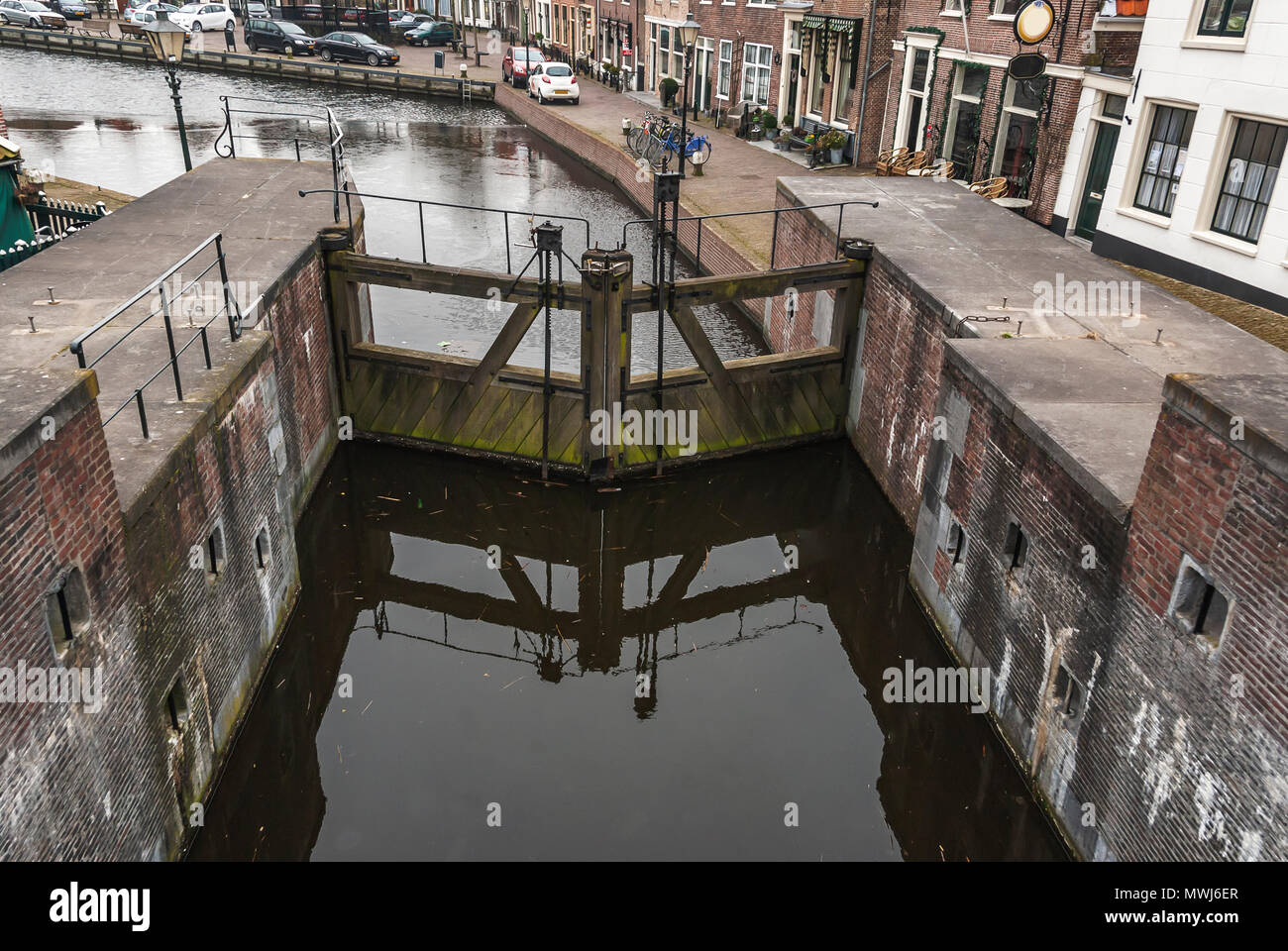 Old Dutch serratura presso Spaarndam Foto Stock
