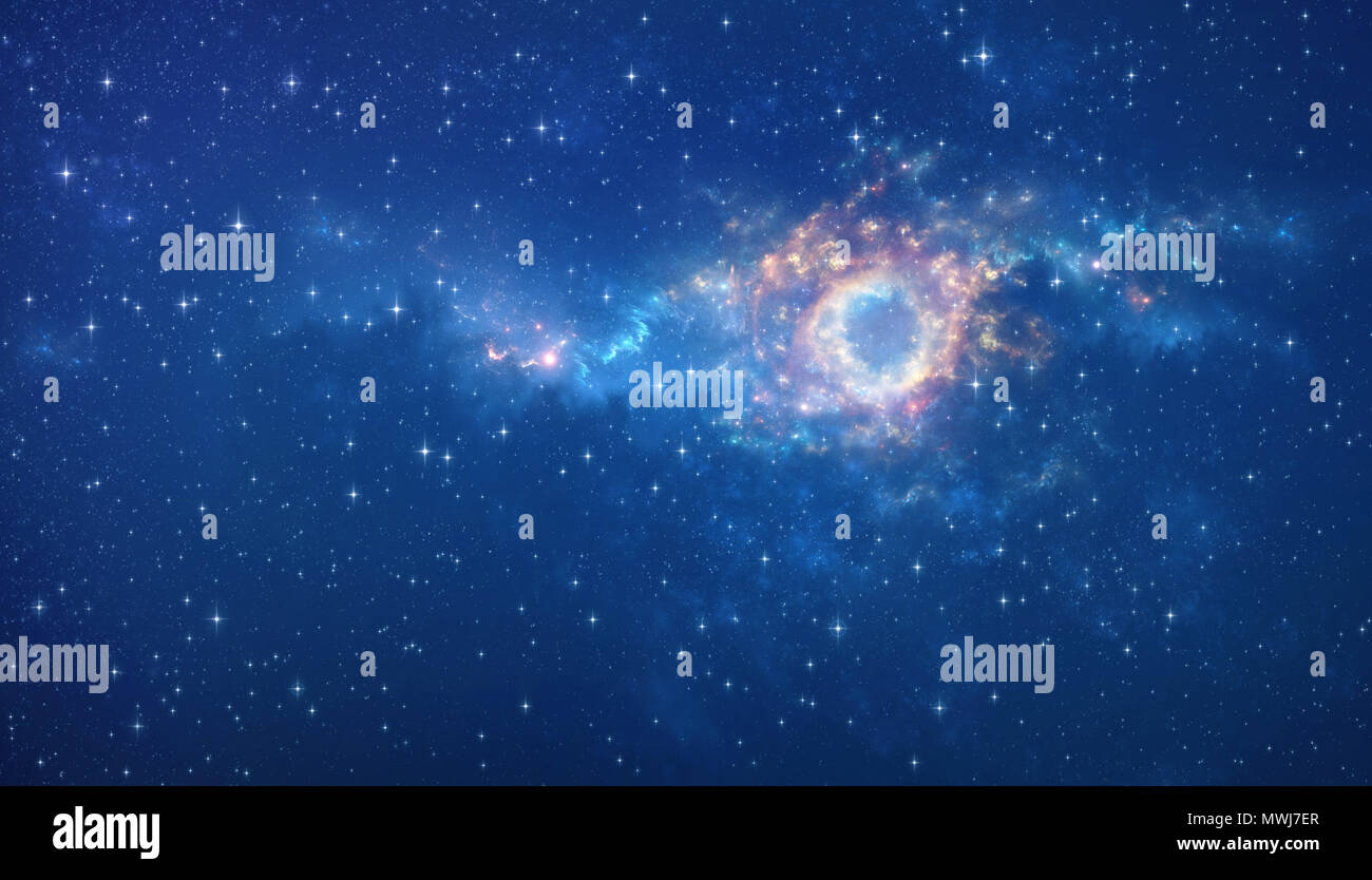 Star Clusters, nebulosa e galassie. Spazio profondo sfondo in alta risoluzione. Foto Stock