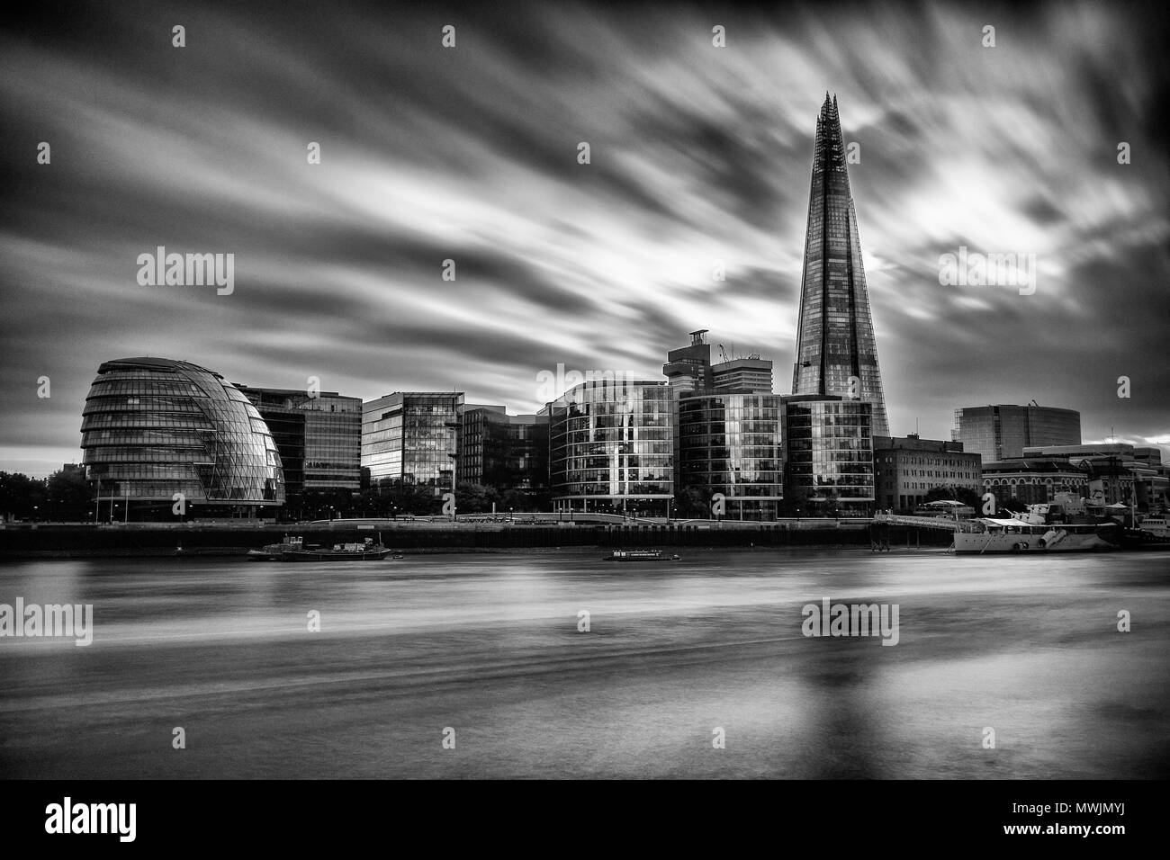 La Shard in bianco e nero Foto Stock