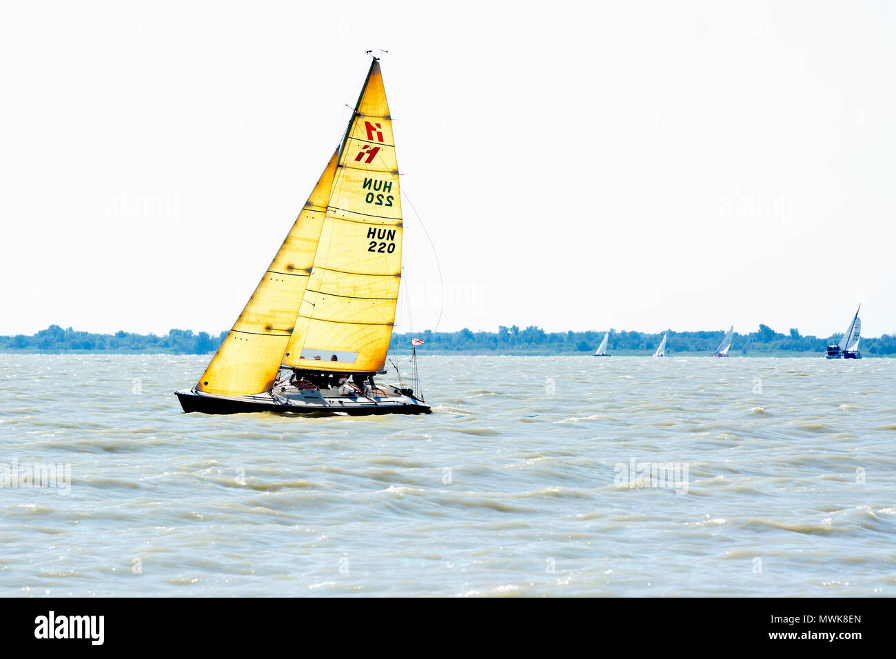 La Pentecoste regata sul Lago Balaton in 21. Maggio 2018, Ungheria Foto Stock