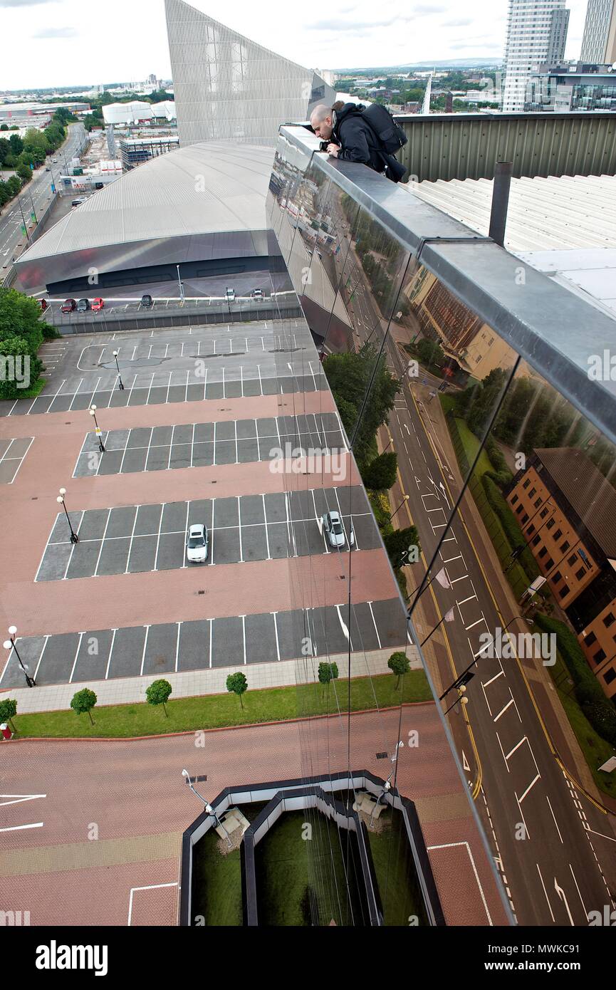 Il Quay West e vedute da, Salford Quays, Manchester Foto Stock
