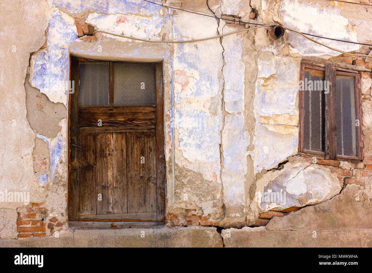 Porta e finestra nel Vecchio Bazar area di Skopje, Macedonia Foto Stock