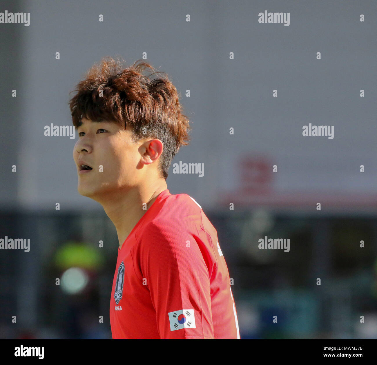 Il 24 marzo 2018. International Football friendly 2018, Irlanda del nord / sud corea al Windsor Park di Belfast. (19) Kim Min-jae Corea del Sud. Foto Stock