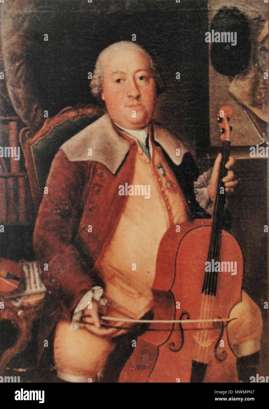 . Deutsch: Ritratto Zeitgenössisches Philipp Damiaans von und zu Hoensbroech (1724-1793), Bischof von Roermond . Xviii secolo 481 Philipp Damiaan von Hoensbroech Foto Stock