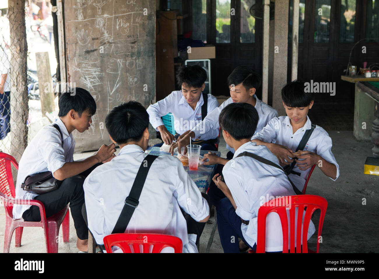 Mercati, Delta del Mekong, Vietnam Foto Stock