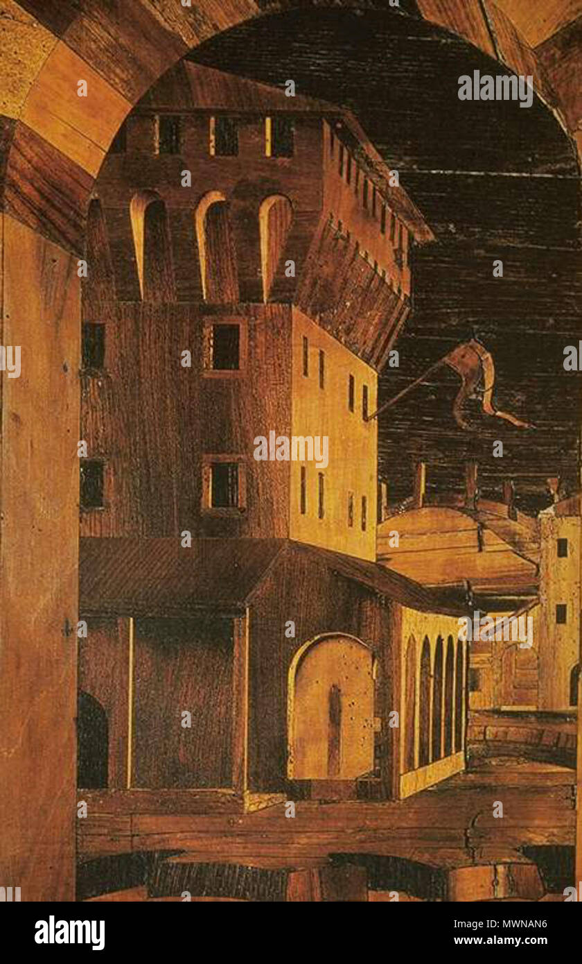 . Pier Antonio degli Abati. tarsia, Vicenza, Monte Berico. 1480s. vedere il nome o la categoria 482 Pier Antonio degli Abati. tarsia, Vicenza, Monte Berico. Foto Stock