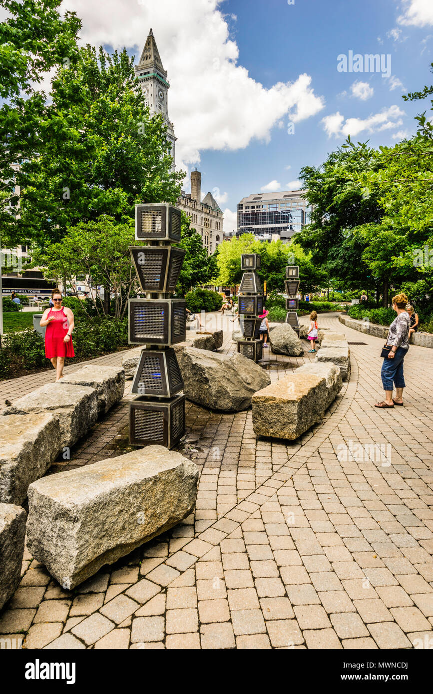 Wharf District parchi   Boston, Massachusetts, STATI UNITI D'AMERICA Foto Stock