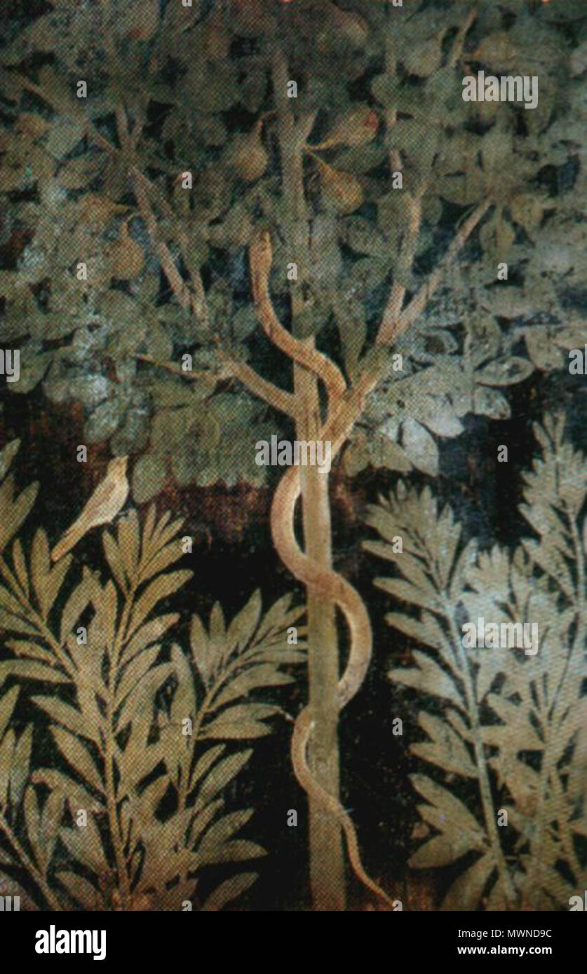 . Inglese: antico affresco romano di Pompei (Casa del frutteto) . 1 ° secolo. Questo file è privo di informazioni sull'autore. 492 Pompei-frutteto Foto Stock