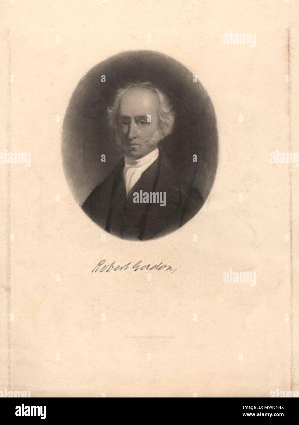 . Inglese: Robert Gordon (1786-1853) . La seconda metà del XIX secolo. Sconosciuto 525 RobertGordon Foto Stock . Inglese: Robert Gordon (1786-1853) . La seconda metà del XIX secolo. Sconosciuto 525 RobertGordon Foto Stock