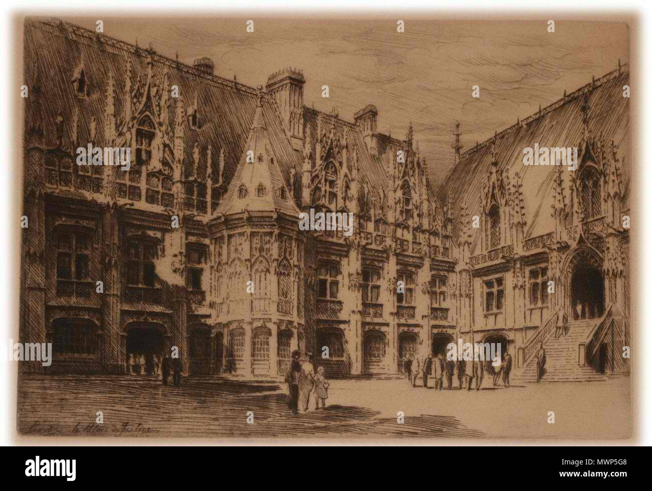 530 Rouen - Le Palais de Justice (basse definizione) Foto Stock