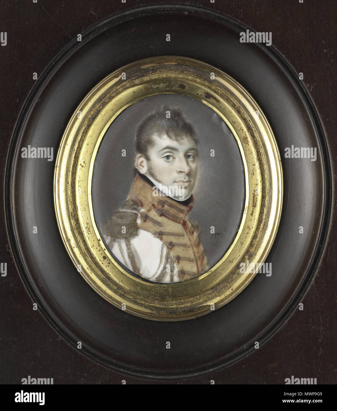 . Nederlands: Portret van Willem Jacob Verkouteren (1779-1861) (miniatuur) . tra 1800 e 1813. Leonardus Temminck (1753-1813) 498 Portret van Willem Jacob Verkouteren (1779-1861) porta Leonardus Temminck (1753-1813) Foto Stock