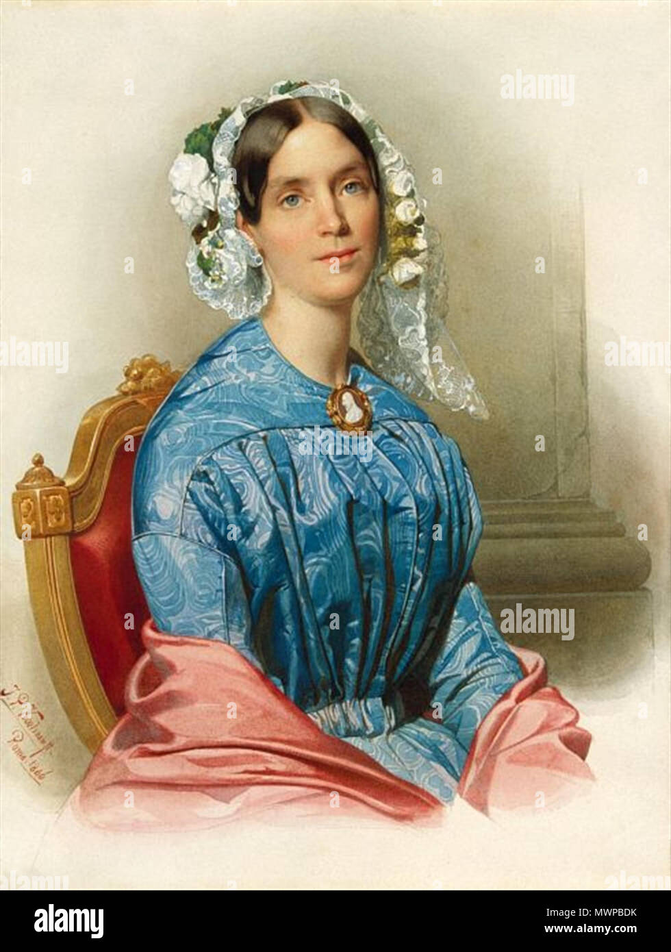 . Inglese: Wilhelmina Frederica Louisa Charlotte Marianne van Oranje-Nassau, colore dell'acqua su carta Polski: Królewna Marianna Orańska, akwarela na papierze Deutsch: Marianne von Oranien-Nassau . 1846. Jan Philip Koelman (1818-1893) nomi alternativi Johan Philip Koelman; P. Koelman Descrizione pittore olandese, disegnatore, scultore e scrittore Data di nascita e morte 10 Marzo 1818 16 gennaio 1893 Luogo di nascita e di morte La Hague l'Aia periodo di lavoro tra circa 1832 e circa 1893 sede di lavoro dell'Aia (circa 1832-1842), Italia (1838-1839, 1844-1857), l'Aia (1857-1893) autorità c Foto Stock