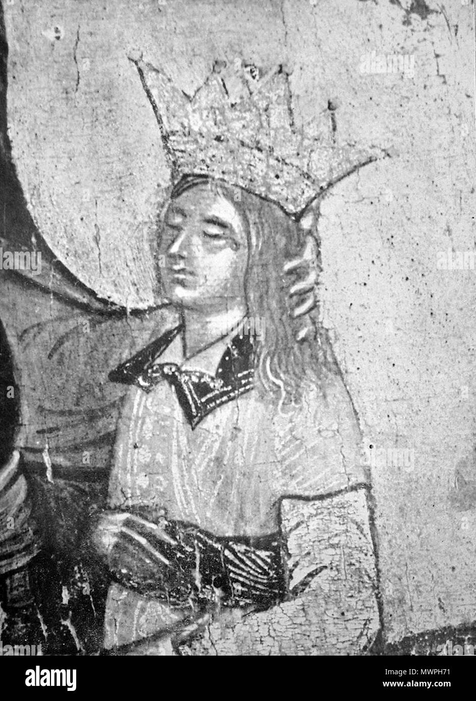 . Teodosie (raffigurato) morto in una icona contemporanea . Xvi secolo e restaurato nel 1801. Vedere sopra 2 041 - Teodosie Foto Stock