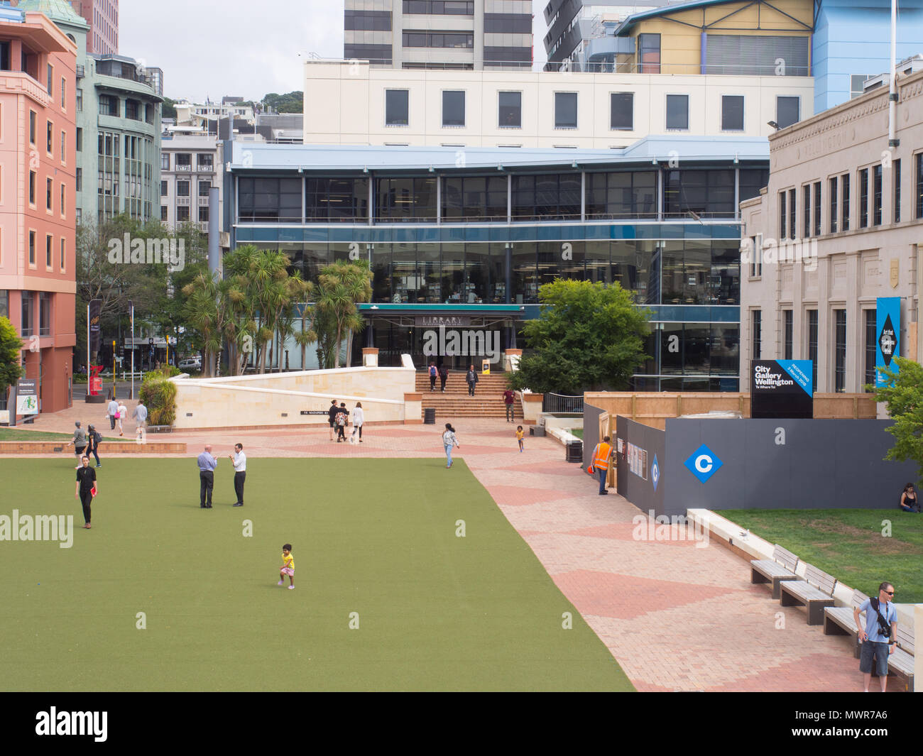 Piazza Civica In Wellington Foto Stock