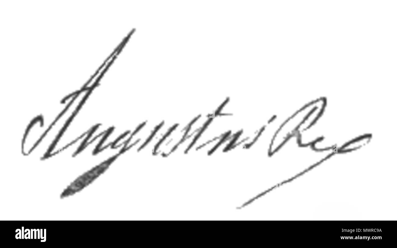 . Inglese: firma di agosto II la forte . prima di 1733. Agosto II il Forte 559 Firma di agosto II il Forte Foto Stock