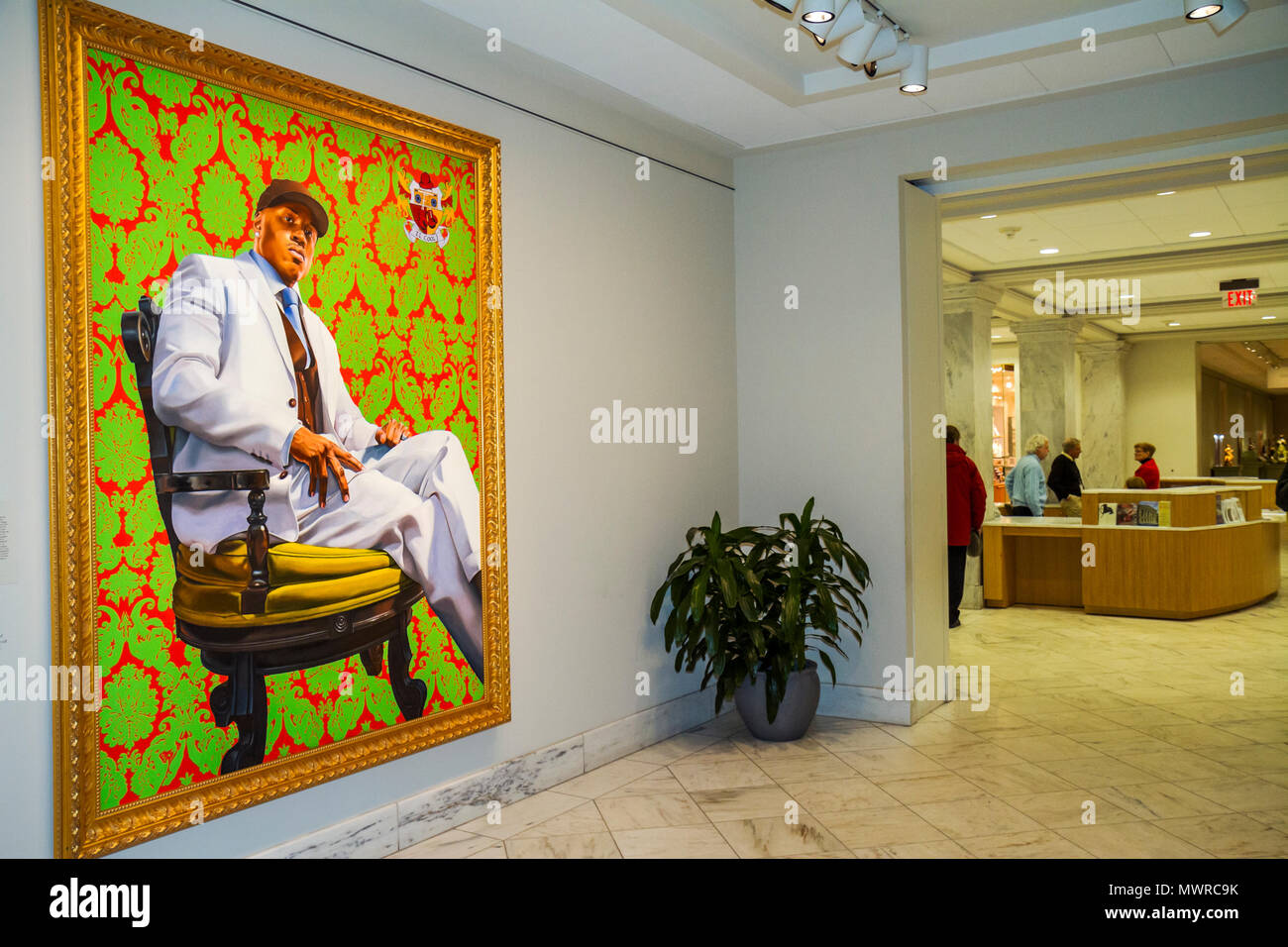 Washington DC, National Portrait Gallery, Donald W, Reynolds Center for American Art and Portraiture, Kehinde Wiley, Black artist, LL Cool J, Foto Stock