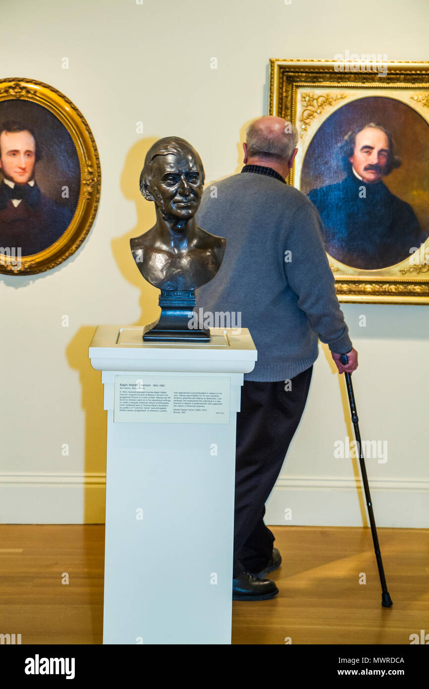 Washington DC DC, National Portrait Gallery, Donald W, Reynolds Center for American Art and Portraiture, American Origins Collection, Bronze, bu Foto Stock