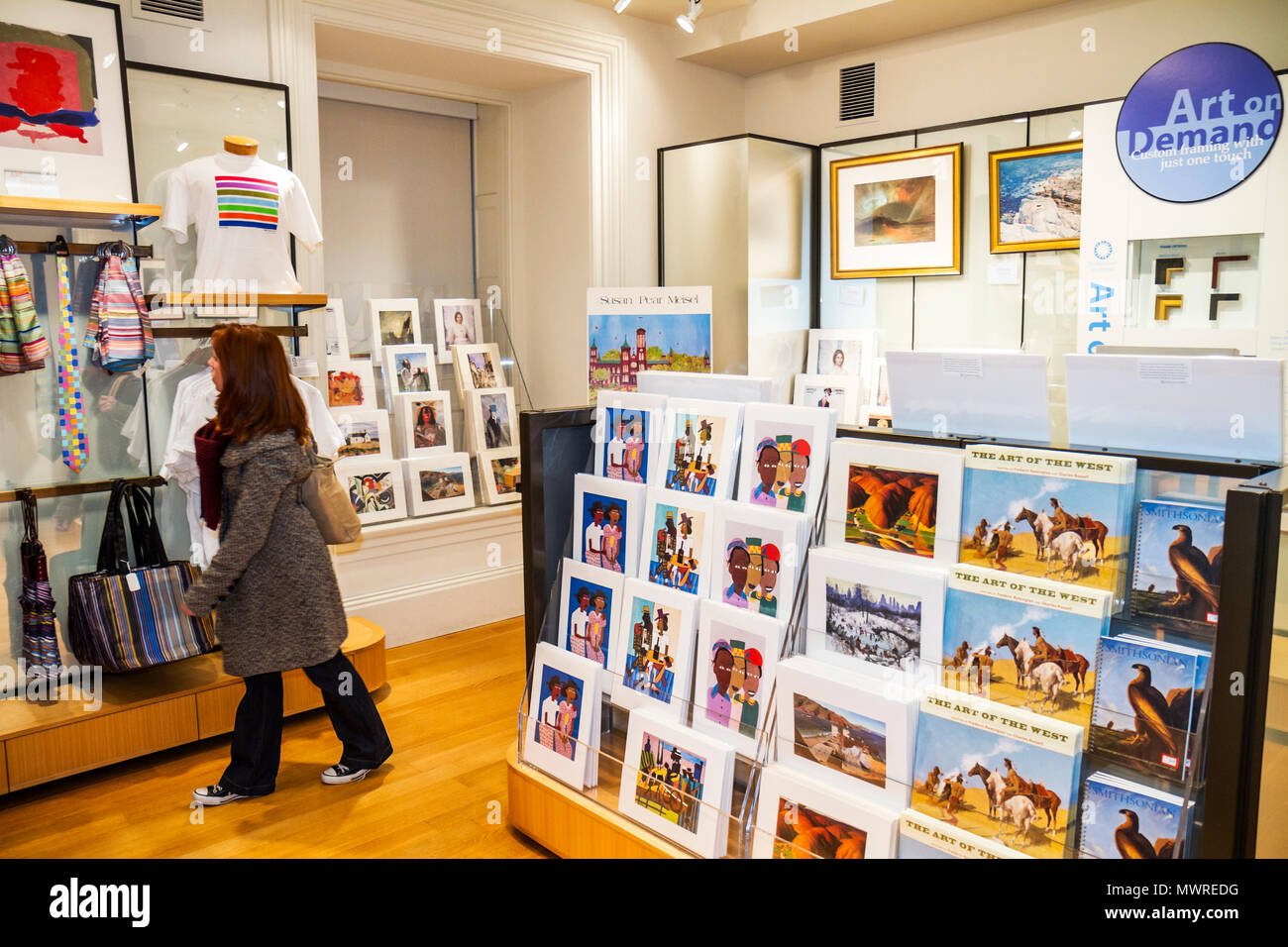 Washington DC DC, National Portrait Gallery, Donald W, Reynolds Center for American Art and Portraiture, negozio di articoli da regalo, negozio, negozi e aziende Foto Stock
