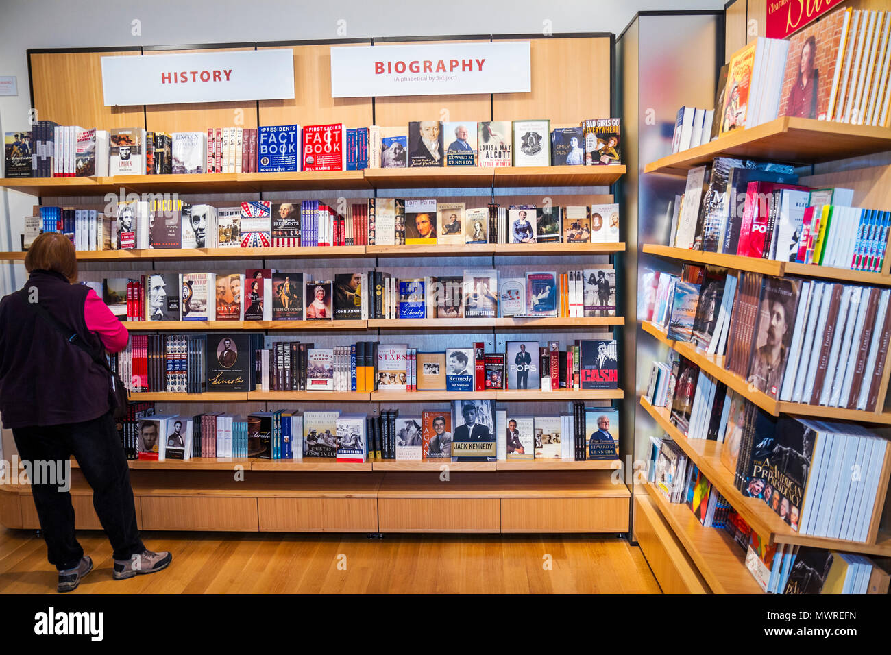 Washington DC, National Portraiture Gallery, Donald W, Reynolds Center for American Art & Portraiture, libreria, shopping shopper shopping negozio negozi di mercato Foto Stock