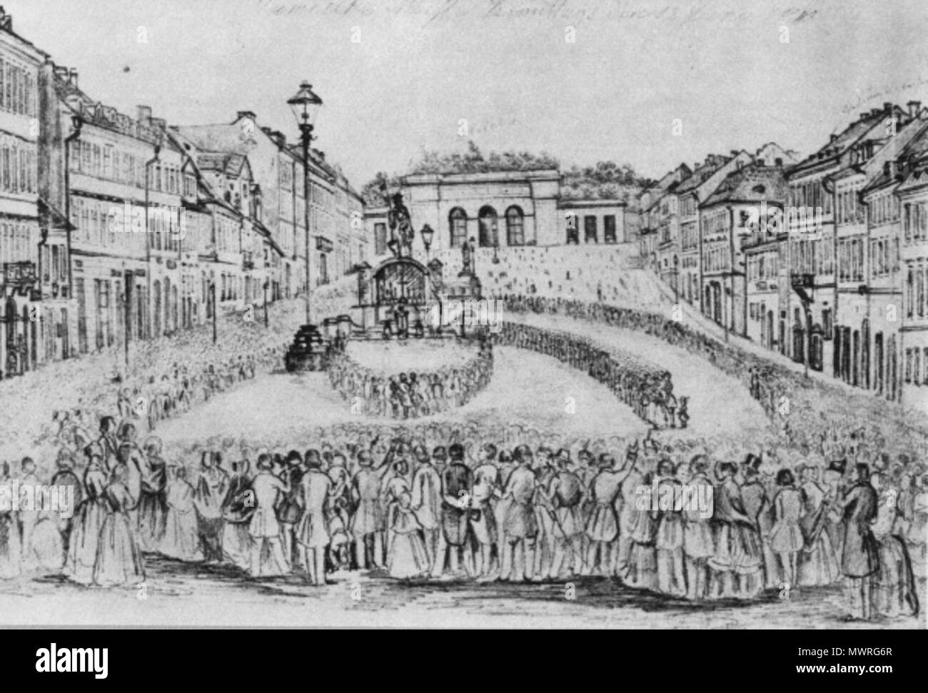 582 Svatodušní mše 12. Června 1848 Foto Stock