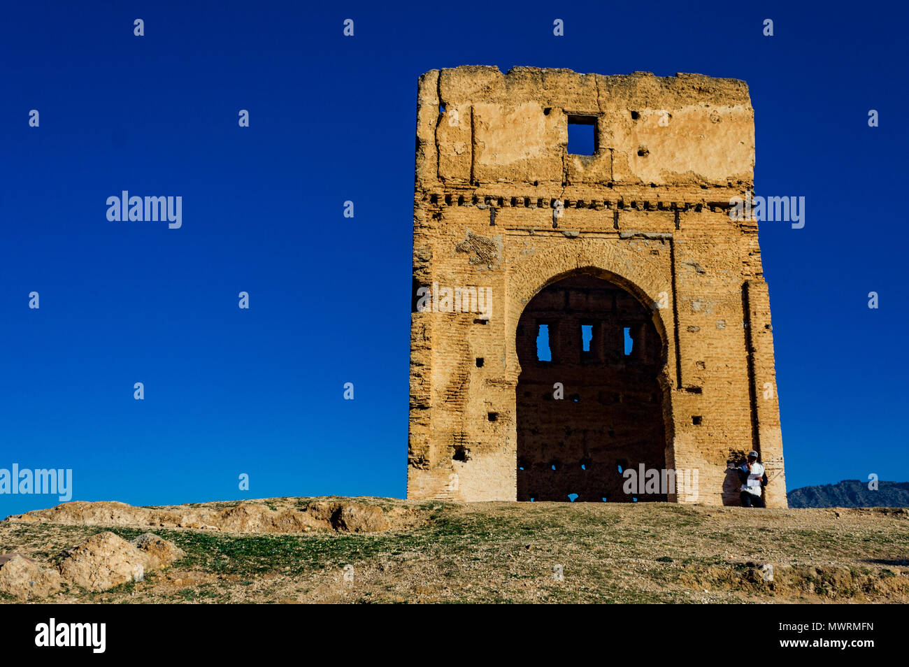 Merenid tombe nel punto più alto di Fez Foto Stock