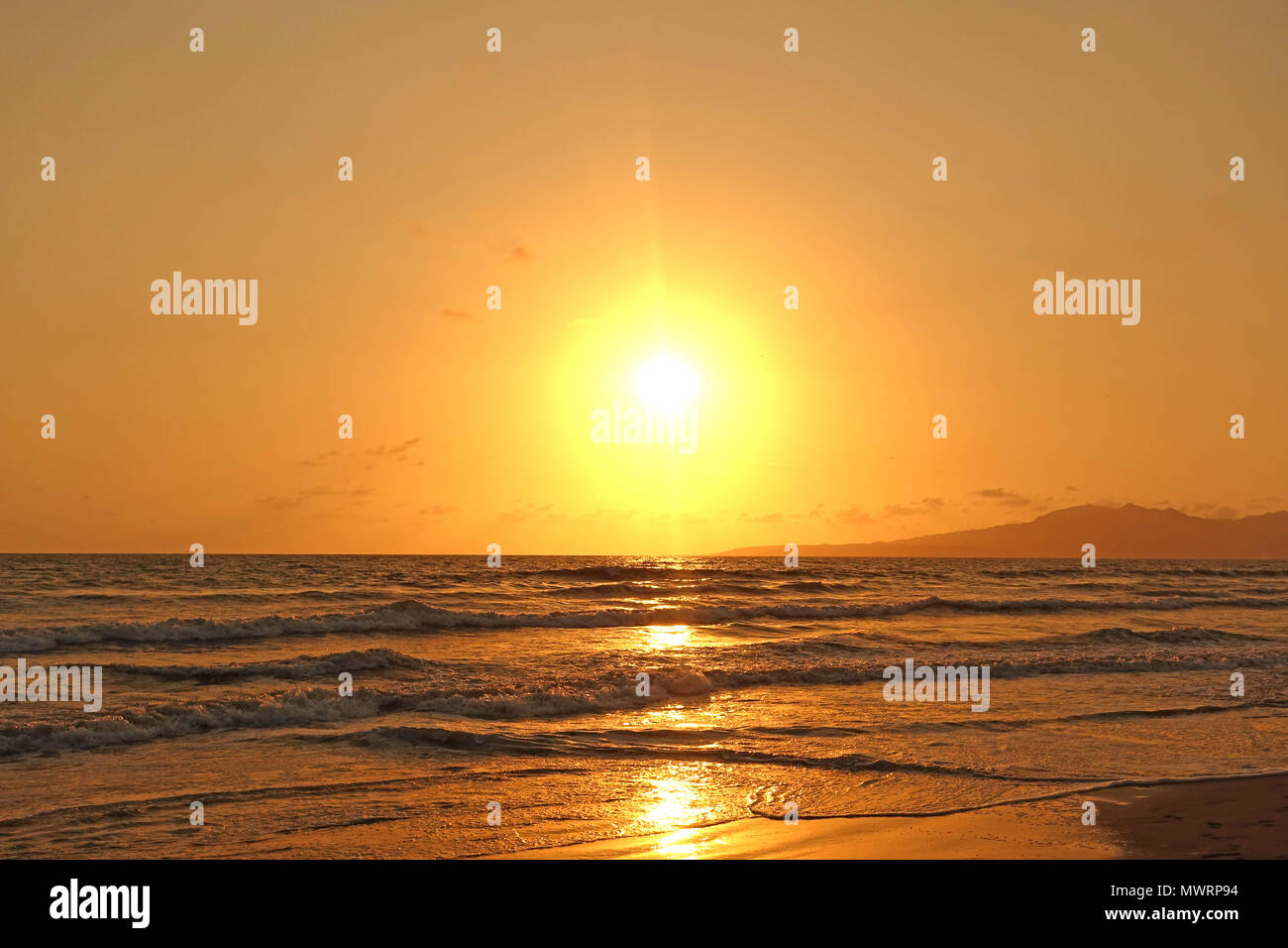 Calore al tramonto Foto Stock