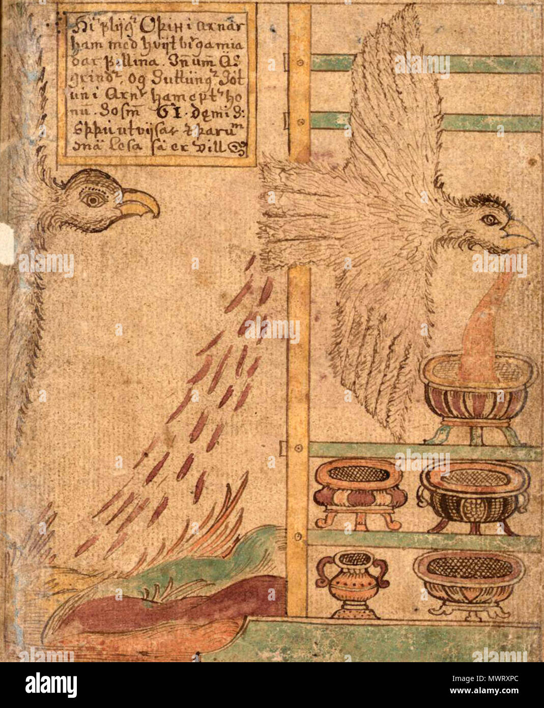 584 SÁM 66, 76r, idromele di poesia Foto Stock