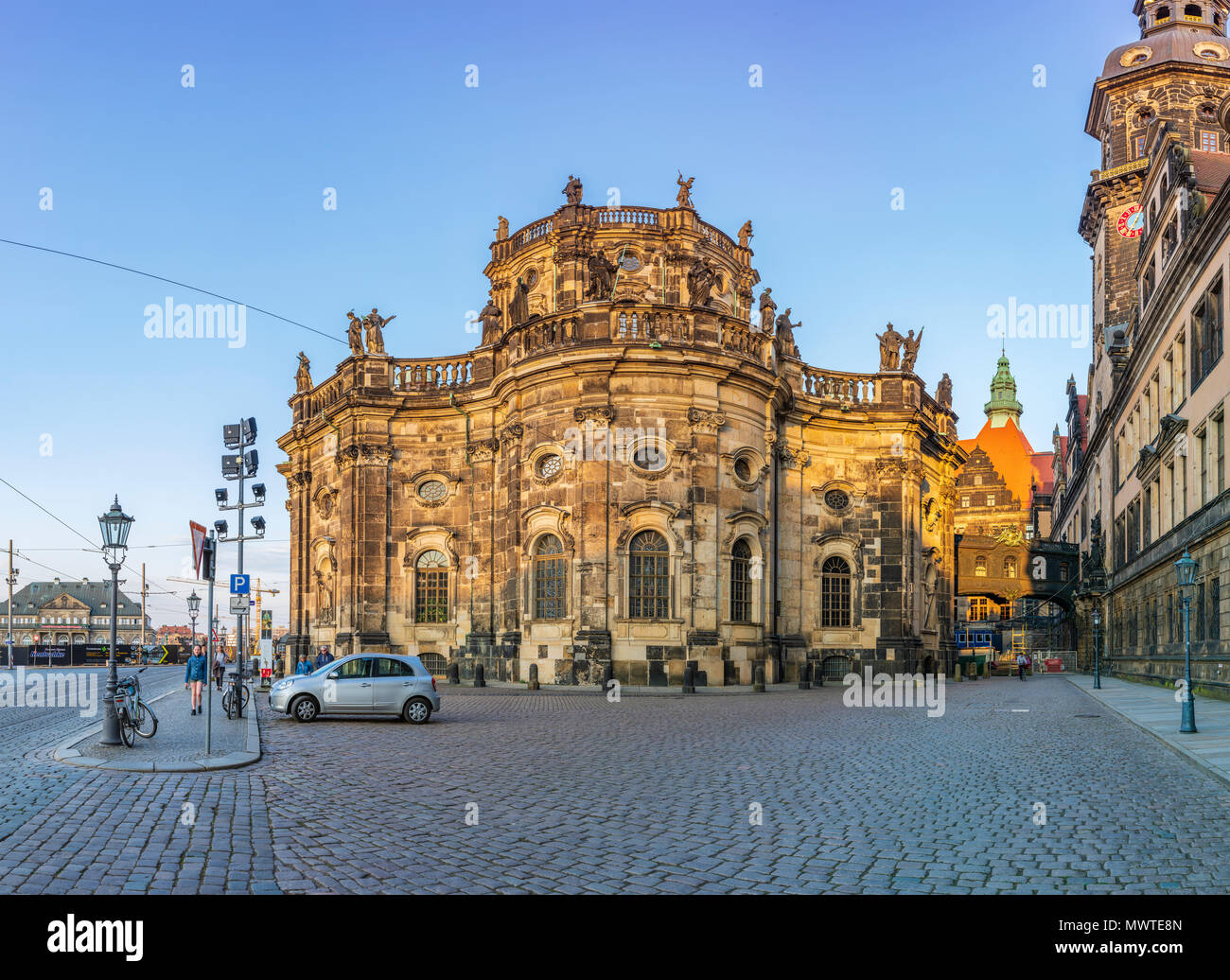 Strade di Dresda, Tedesco Foto Stock