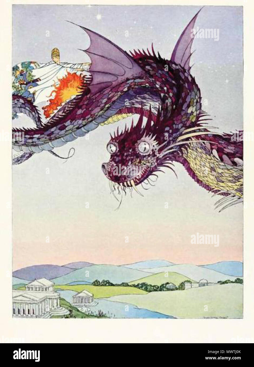 . Inglese: Virginia Frances Sterrett lei è nato a Chicago nel 1900. Il suo padre è morto quando era molto giovane, e la sua madre si sono mossi con la Virginia e sua sorella a vivere con la propria famiglia estesa. Dimostrando un precoce talento per l'arte, entrò e ha vinto premi in concorsi di disegno al Kansas State Fair Exhibition. Il suo corso di vita come un illustratore è stato impostato e come un adolescente ha iniziato a lavorare per diverse agenzie di pubblicità. Un bout di tubercolosi la lasciò in uno stato di permanente le cattive condizioni di salute. Il suo talento per la fantasy art attirato l attenzione delle case editrici e all età di 1 Foto Stock