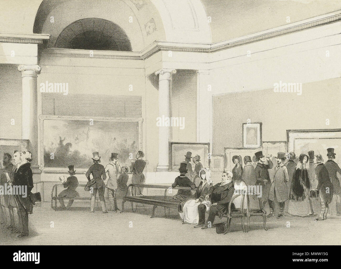 . Nederlands: Tentoonstelling van Levende Meesters in Den Haag (1845) . 1 maggio 1845. Anonimo 591 Tentoonstelling van Levende Meesters in Den Haag (1845) Foto Stock