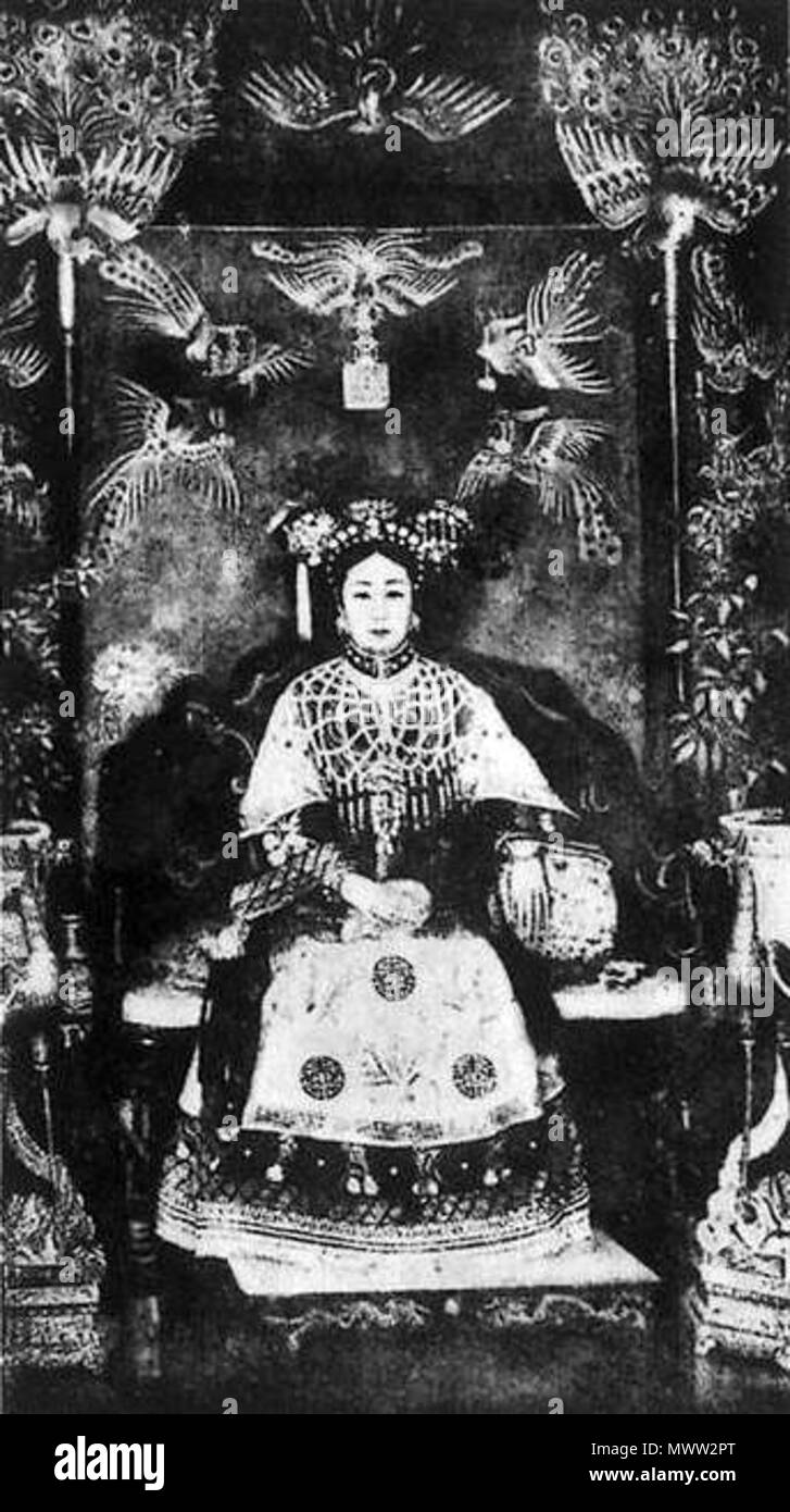 599 La Dinastia Qing Ci-Xi Dowager Imperatrice della Cina nel 1880 Foto Stock