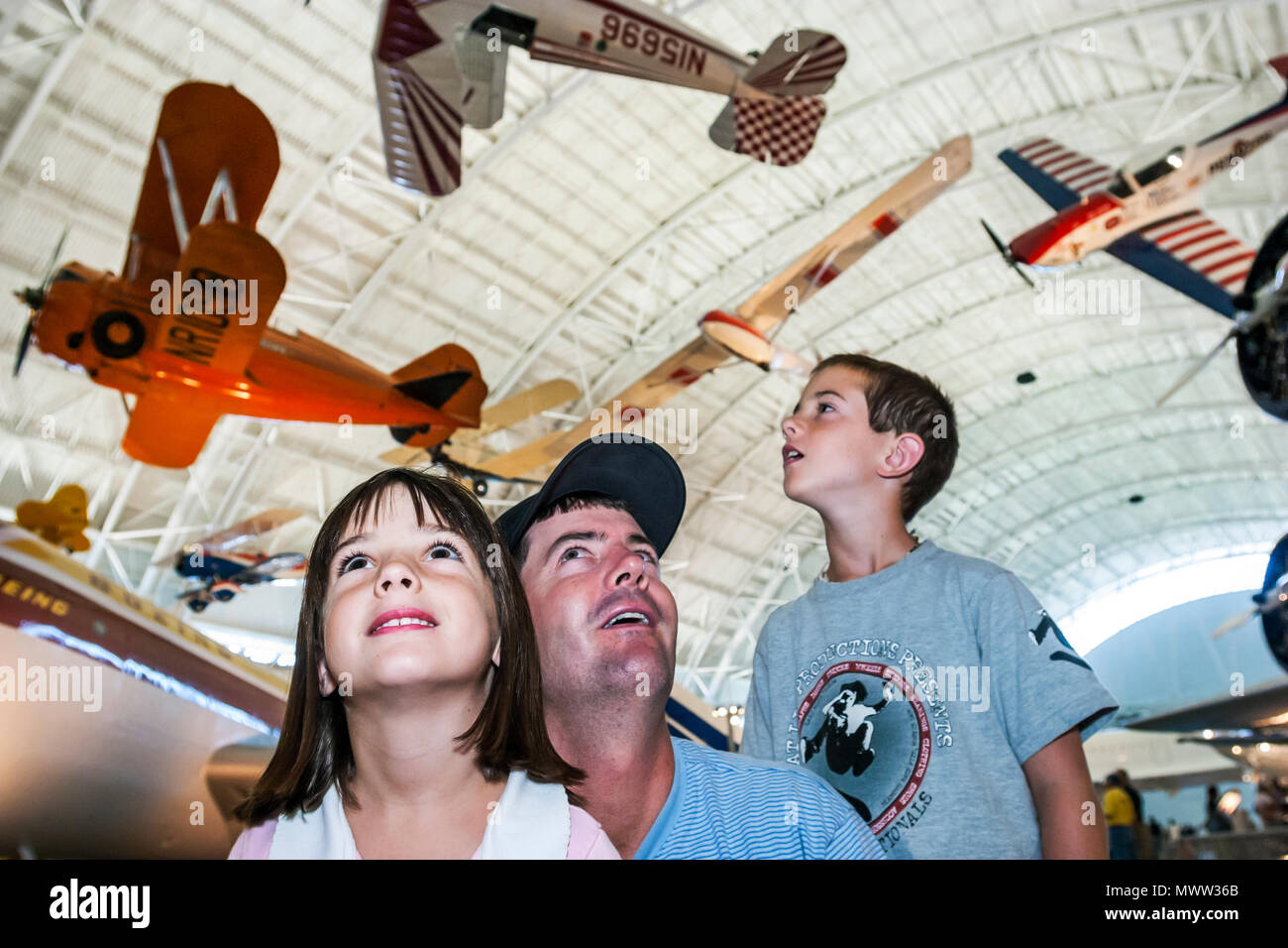 Virginia Chantilly,Air Space Museum,storia,mostra collezione,mostra vendita formazione,impara,informazioni,Steven F. Udvar Hazy Center,centro, Foto Stock