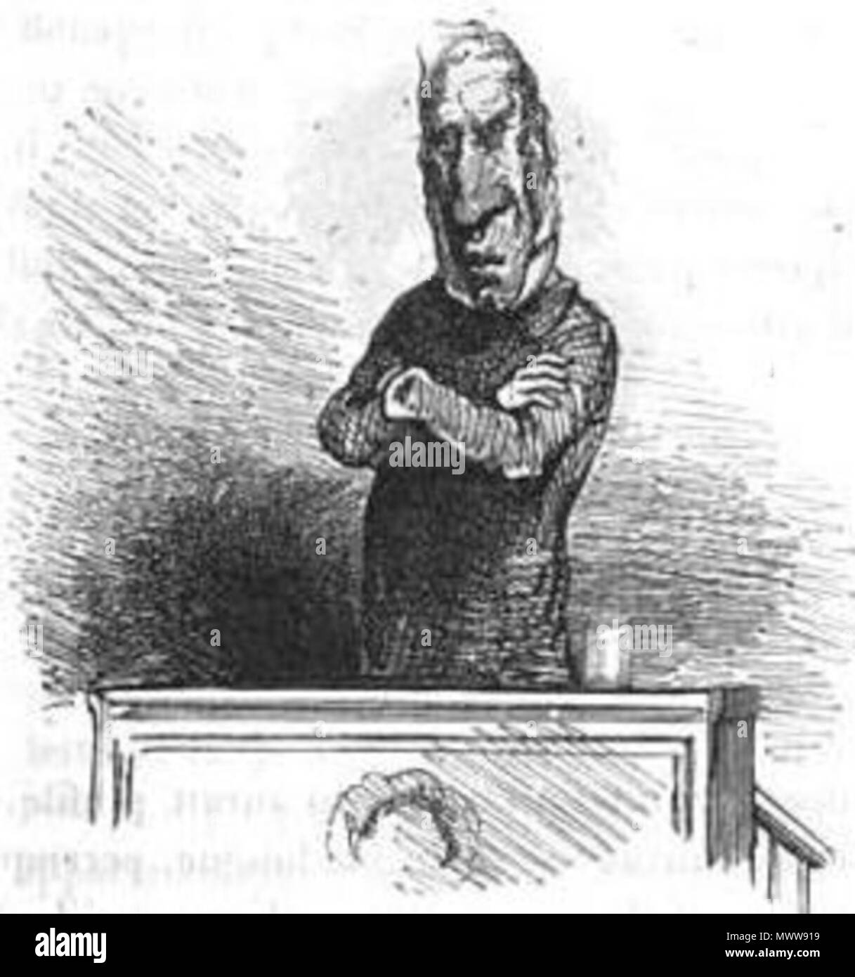 . Français : Caricatura d'André Dupin en 1848, par Cham. 1850. Cham (Amédée de Noé) 173 Dupin par Cham Foto Stock