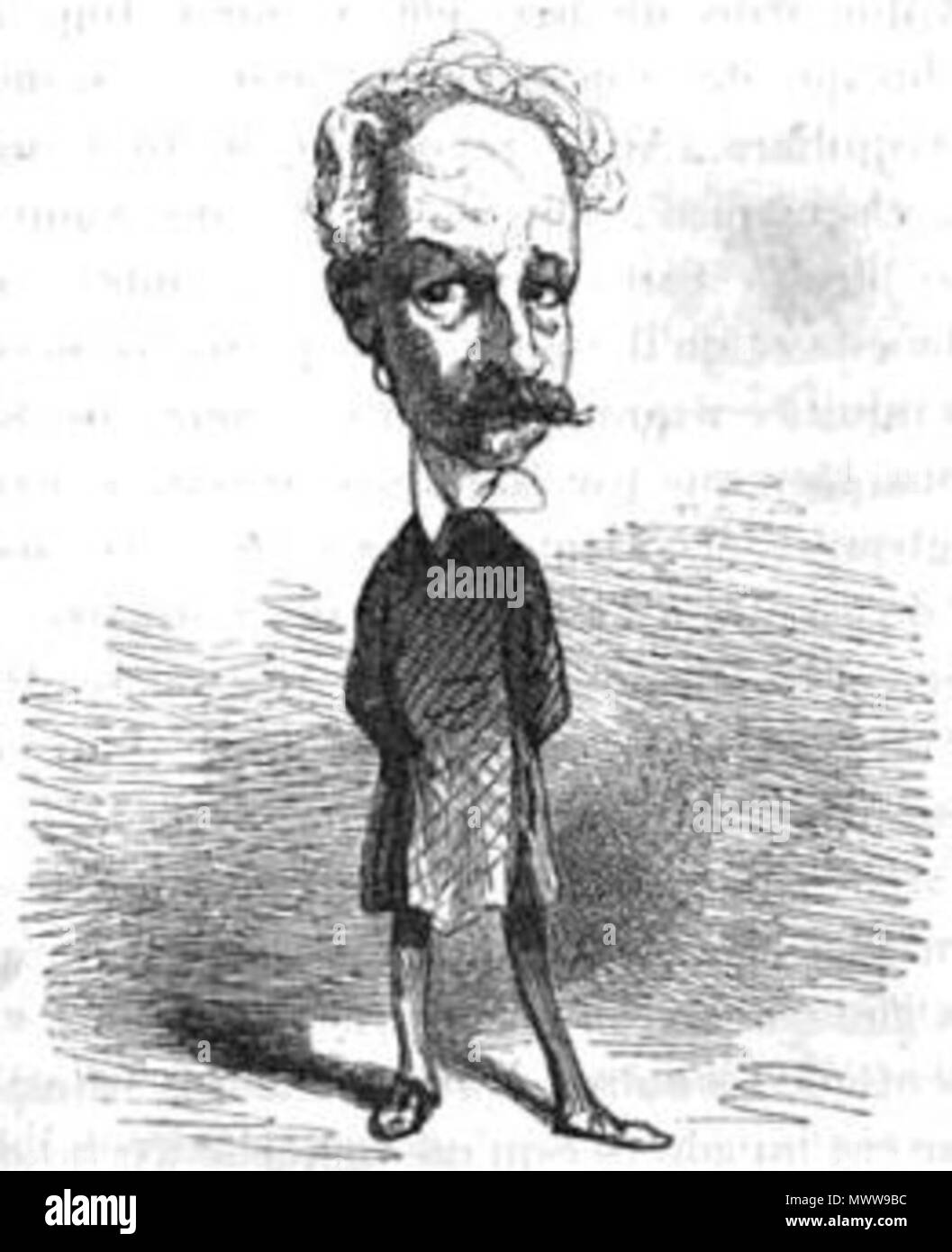 . Français : Caricatura d'Achille Baraguey d'Hilliers, par Cham. 1850. Cham (Amédée de Noé) 25 Achille Baraguey d'Hilliers par Cham Foto Stock