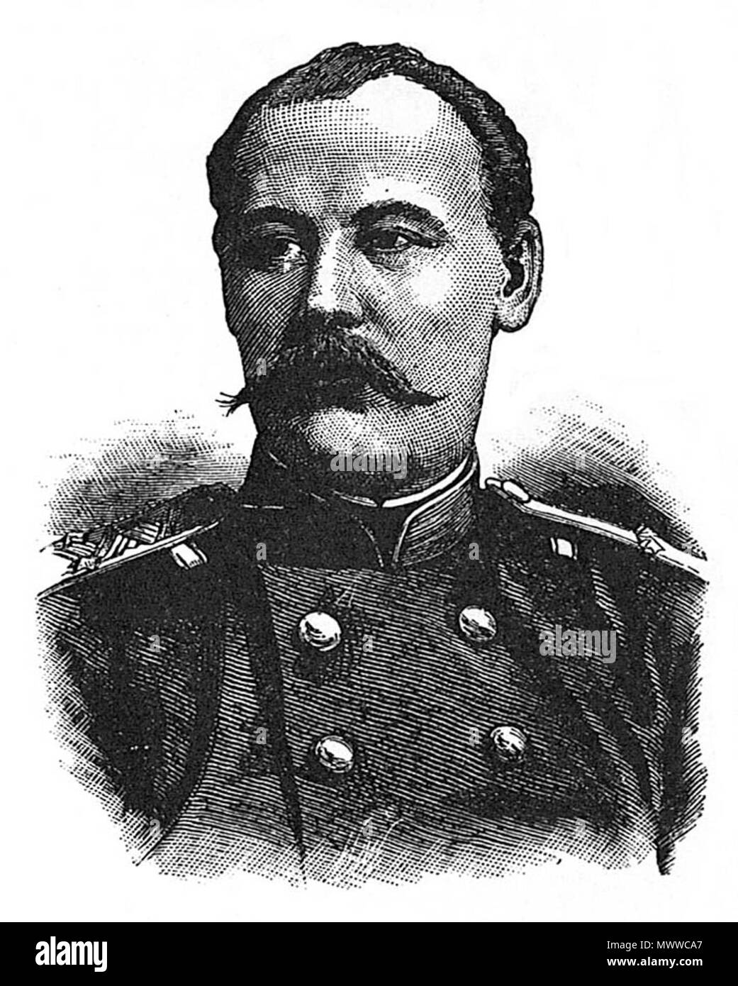 . Русский: генерал В. М. Добровольский . prima di 1878. Sconosciuto 165 Dobrovolskij vladimir mikhailovitch Foto Stock