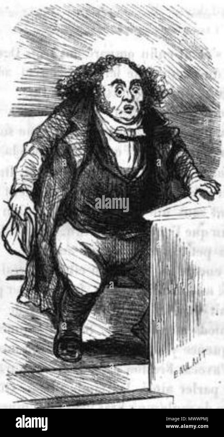 . Français : Caricatura d'Henri-Auguste-Georges de La Rochejaquelein (1805-1867) par Cham. 1850. Cham (Amédée de Noé) 360 Larochejacquelein par Cham Foto Stock