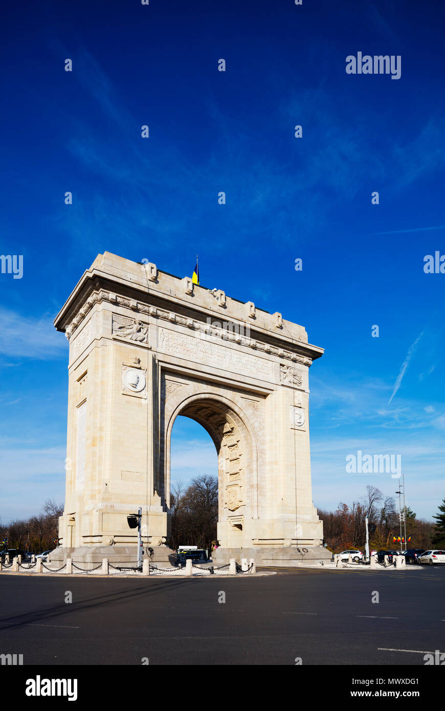 Arc de Triomph (Arco di Trionfo), Bucarest, Romania, Europa Foto Stock