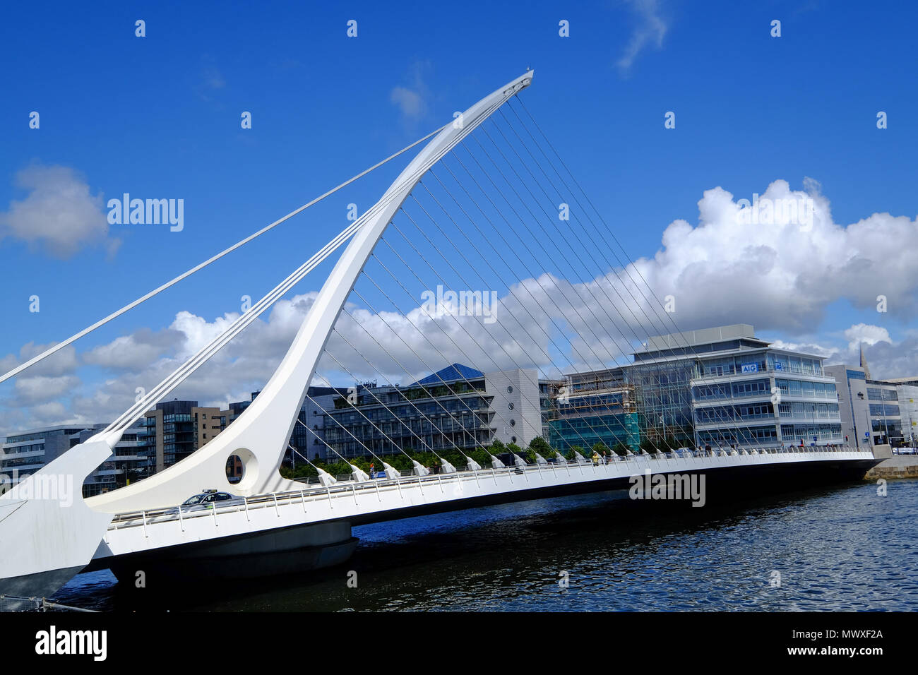 Samuel Beckett ponte sul fiume Liffey, Dublino Repubblica di Irlanda, Europa Foto Stock