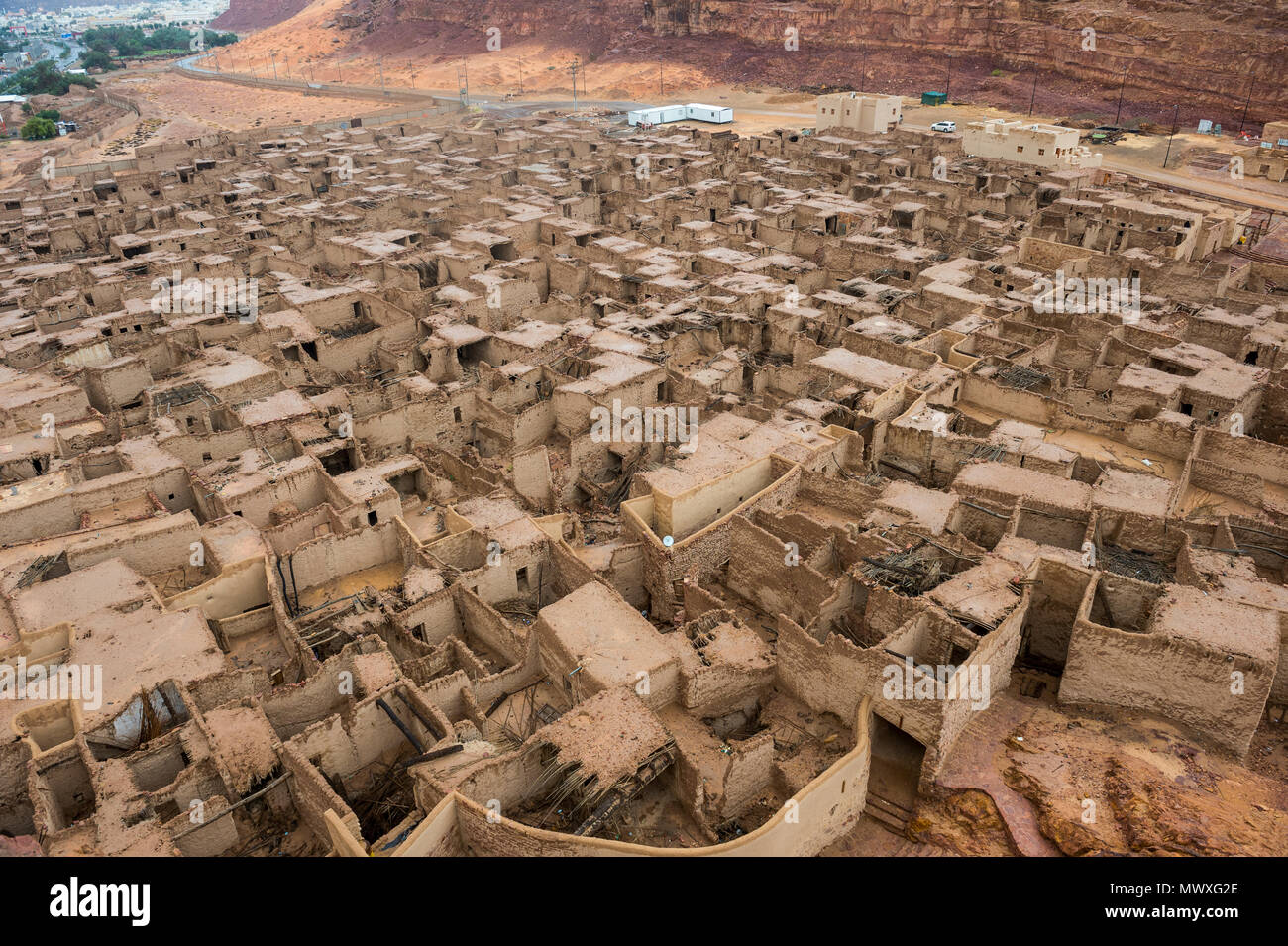 La vecchia città fantasma di Al Ula, Arabia Saudita, Medio Oriente Foto Stock