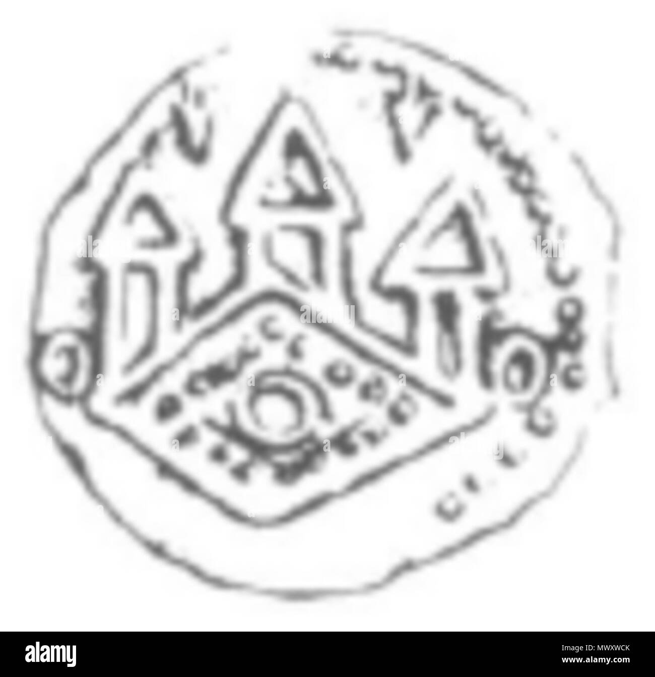 619 Tübinger Pfennig Foto Stock