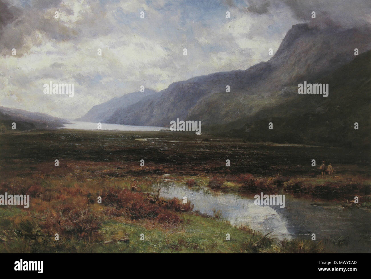 . Inglese: Alla fine della giornata di pesca; Olio su tela, 56 x 91,5 cm . 1879-85 203 David Farquharson 1879-85 di pesca Foto Stock