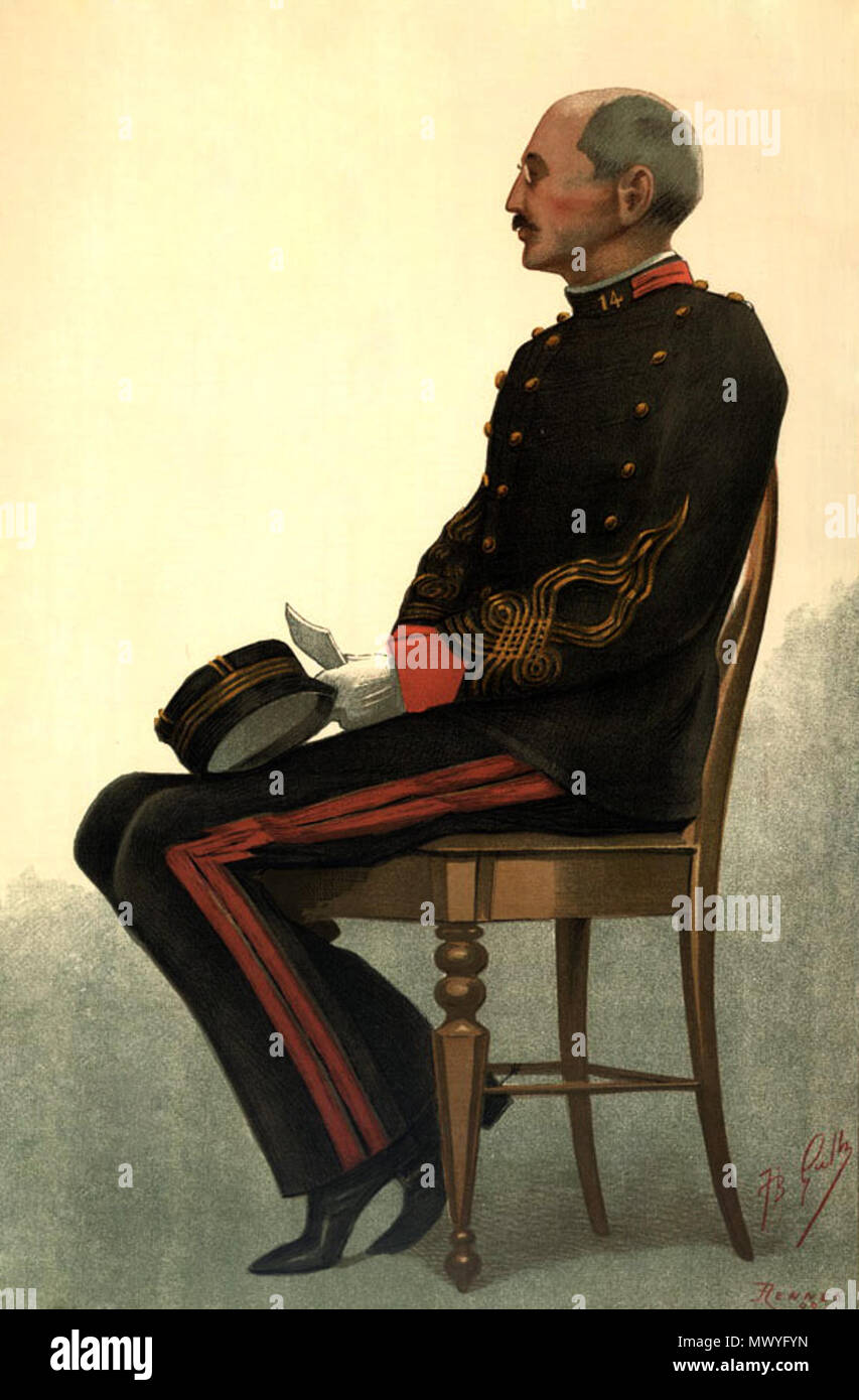 . La caricatura di Capt Alfred Dreyfus. La didascalia recita "a Rennes'. 21 Febbraio 2011 12:58 (UTC). Alfred Dreyfus, Vanity Fair, 1899-09-07.jpg: 'JB GUTH" (Jean Baptiste Guth) lavoro derivato: Londonjackbooks (PARLA) 172 Alfred Dreyfus, Vanity Fair, 1899-09-07 modifica Foto Stock